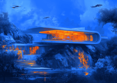 Futuristic Residential Blueprint