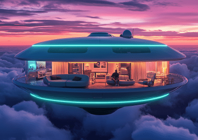 Futuristic Flying Home