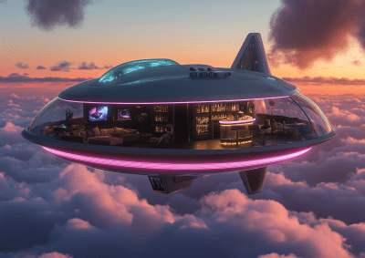 Futuristic Flying Saucer Design