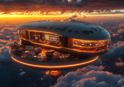 Futuristic Flying Saucer Design