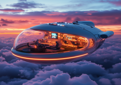 Futuristic Flying Saucer Design