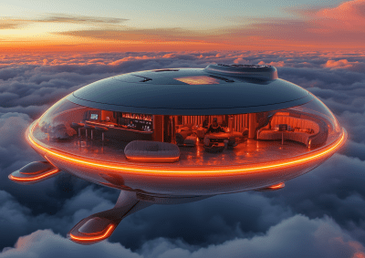 Futuristic Flying Saucer Design