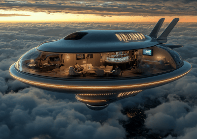 Futuristic Flying Saucer Design