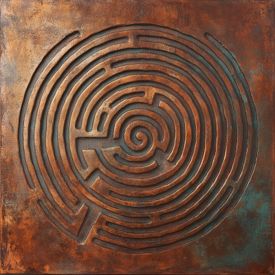 Oxidized Copper Labyrinth