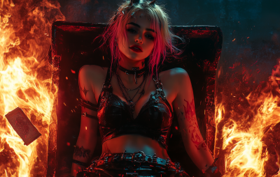 Punk Princess on Coffin