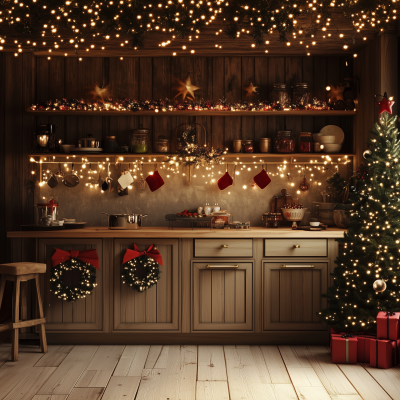 Cozy Cottage Christmas Kitchen