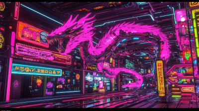 Hyperrealistic Sci-Fi Dragon
