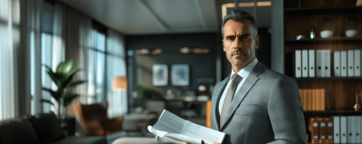 Confident Executive in Modern Office