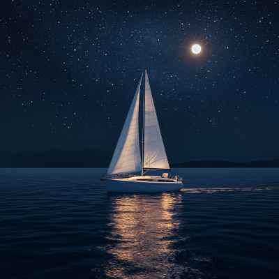 Moonlit Yacht