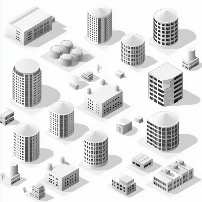 Monochrome Apartment Buildings