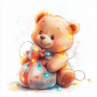 Teddy Bear with Gifts