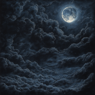 Cloudy Moonlit Sky