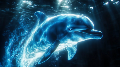 Majestic Dolphin at Night