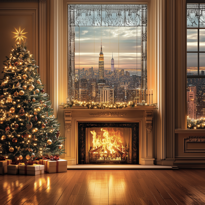 Cozy Manhattan Holiday Scene