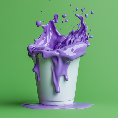 Purple Oozing Liquid in Cup