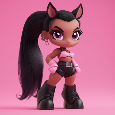 Meghan the Stallion as a Power Puff Girl