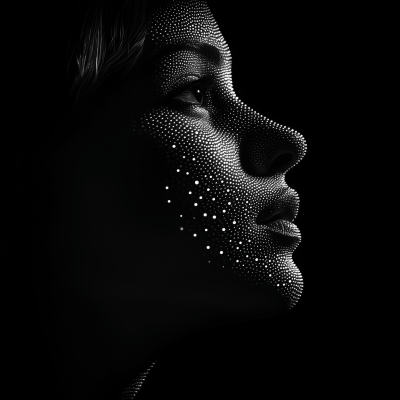 Silhouette in Dot Art