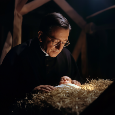 Saint Josemaria with baby Jesus