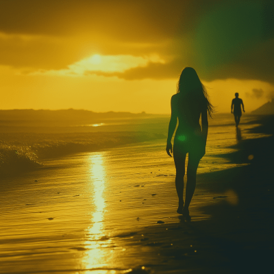 Shy Moments at Sunset