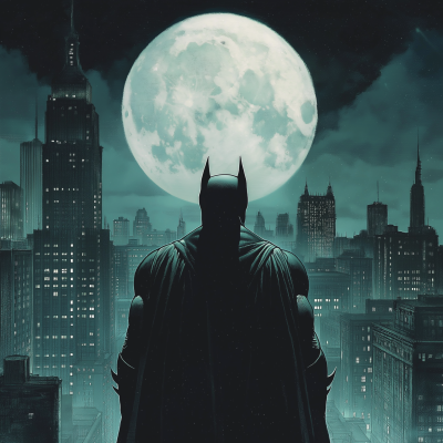 Batman Under the Batsignal