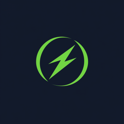 Futuristic EV Charging Logo