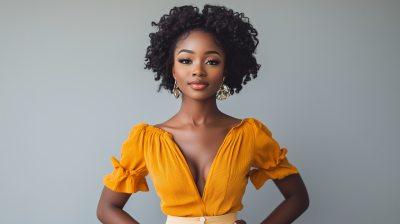 Confident Afro Woman Portrait