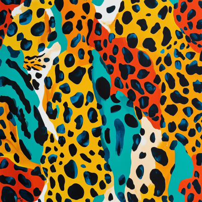 Surreal Leopard Print Background