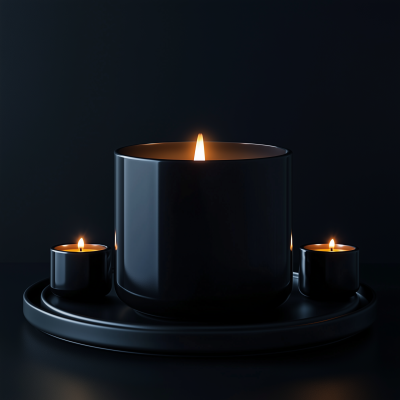 Modern Black Candle
