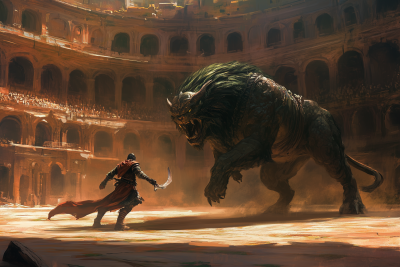 Fighter vs Manticore Showdown