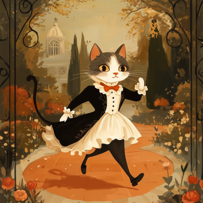 Scared Cat in Fancy Clothes