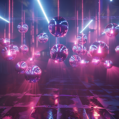 Neon Disco Balls