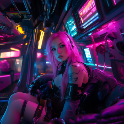 Cyberpunk Space Pirate Hacker