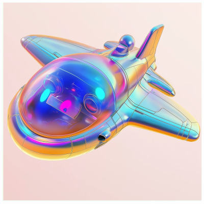 Futuristic 3D Airplane