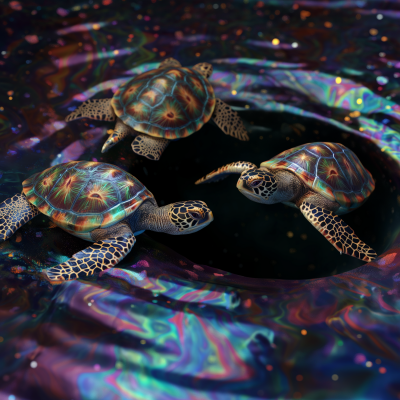 Psychedelic Turtles and Black Hole