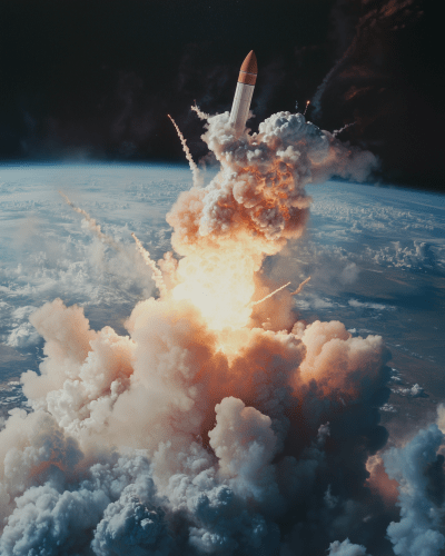 Rocket Explosion in Space