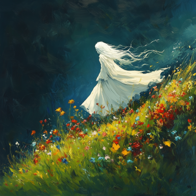 Ghost Girl in a Fantasy Landscape