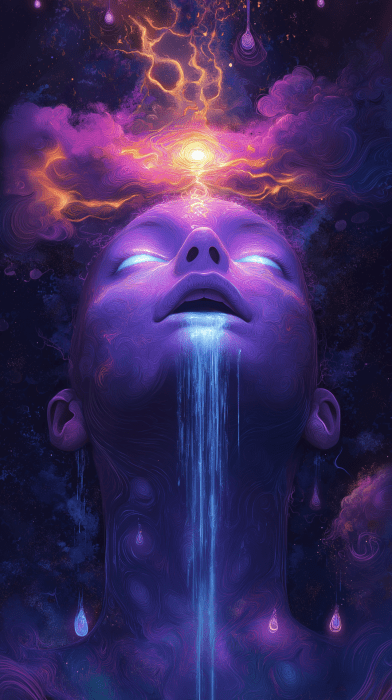 Glowing Violet Humanoid