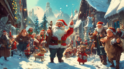 Stylized Christmas Scene