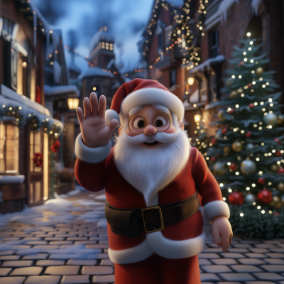 Cute 3D Santa Claus