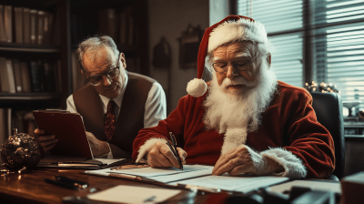 Santa Claus at Desk