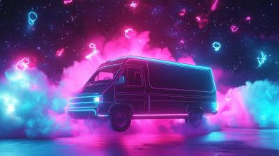 Delivery Van in Outer Space