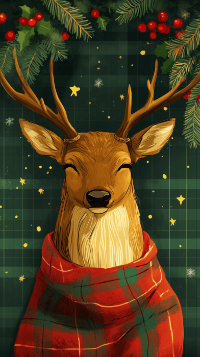Christmas Book Cover Illustration