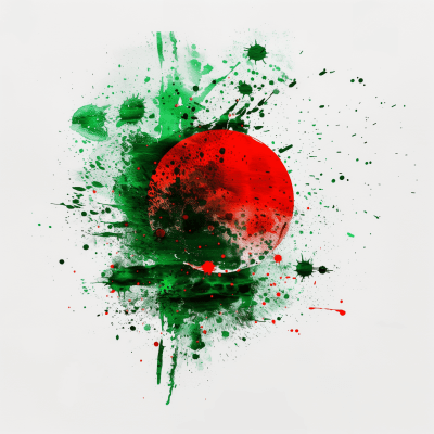 Minimalist Japanese Flag Art
