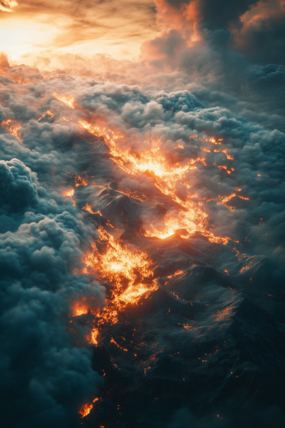 Surreal Fire Landscape