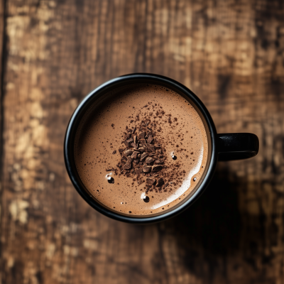 Cacao in a Black Cup
