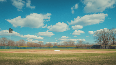 Sunny Day at the Baseball Field