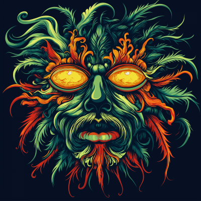 Psychedelic Weed Character