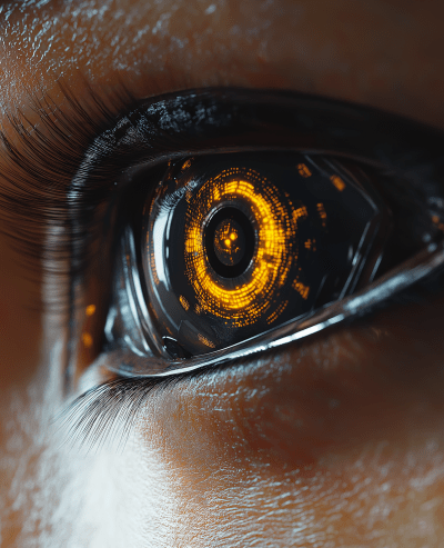 Cyborg Eye Close-Up