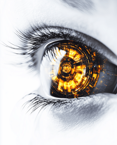 Cyborg Eye Close-Up