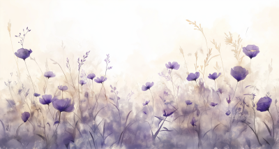 Purple Wildflower Field